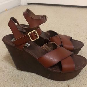 Steve Madden Leather Wedges
